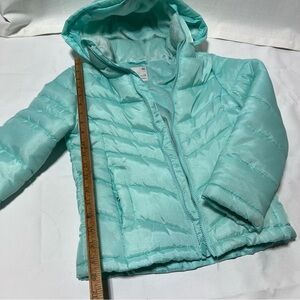 SO Light Blue Puffer Jacket with Hood